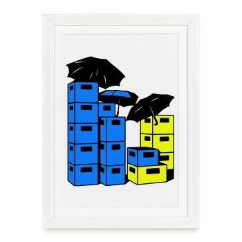 Beer crate art - Framed poster (27 × 37 cm) - white - Front