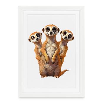Erdmannchen - Framed poster (27 × 37 cm) - white - Front