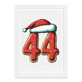 44 Number Biscuit Christmas - Framed poster (27 × 37 cm) - white - Front