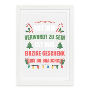 Pour être lié à moi, seul cadeau - Affiche encadrée (27 × 37 cm) - blanc - Devant
