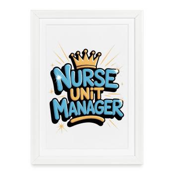 Responsable de l’unité infirmière – Leadership en soins de santé infirmier - Affiche encadrée (27 × 37 cm) - blanc - Devant