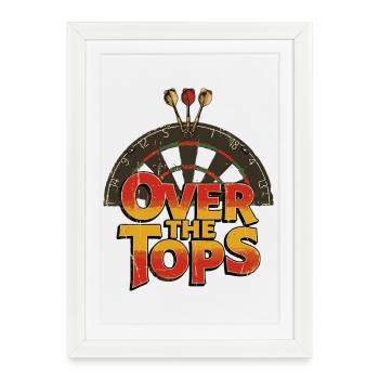 Darts Fun Hoodie funny motif double twenty - Framed poster (27 × 37 cm) - white - Front