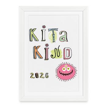 Kita Kind 2026 - Framed poster (27 × 37 cm) - white - Front