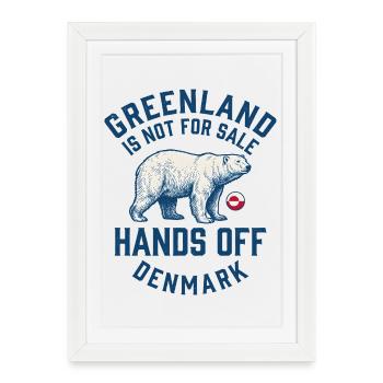 Le Groenland n’est pas à vendre Design des ours polaires - Affiche encadrée (27 × 37 cm) - blanc - Devant