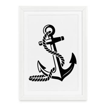 Ancre - Affiche encadrée (27 × 37 cm) - blanc - Devant