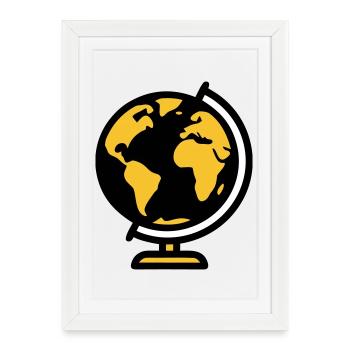 École Globe Globe Earth - Affiche encadrée (27 × 37 cm) - blanc - Devant
