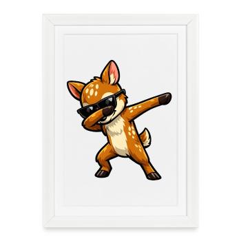Dab du faon - Affiche encadrée (27 × 37 cm) - blanc - Devant