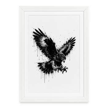Eagle splatter - Framed poster (27 × 37 cm) - white - Front