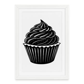 Cupcakes - Affiche encadrée (27 × 37 cm) - blanc - Devant