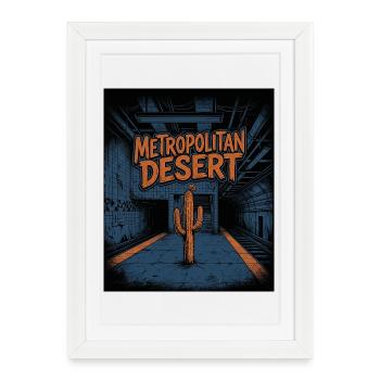 Big City Desert - Framed poster (27 × 37 cm) - white - Front