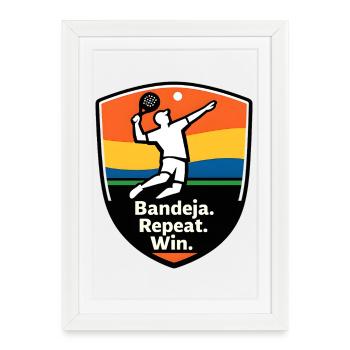 Bandeja Repeat Win Shield - Framed poster (27 × 37 cm) - white - Front