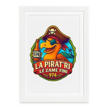 La pirat'ri lé zamé finiv974 - Affiche encadrée (27 × 37 cm) - blanc - Devant