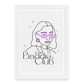Baddie Club - Framed poster (27 × 37 cm) - white - Front