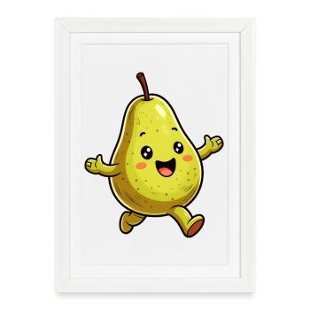 Walking Bulb - Framed poster (27 × 37 cm) - white - Front