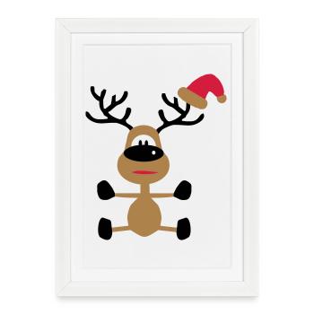 Noël - Affiche encadrée (27 × 37 cm) - blanc - Devant