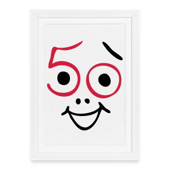 50 ans et toujours frais! - Affiche encadrée (27 × 37 cm) - blanc - Devant