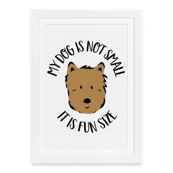 Petit chien - Affiche encadrée (27 × 37 cm) - blanc - Devant