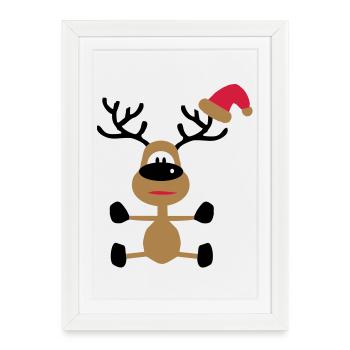 Noël - Affiche encadrée (27 × 37 cm) - blanc - Devant