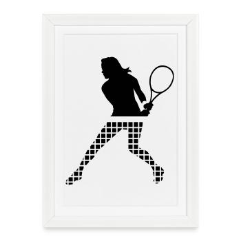 tennis_2 - Affiche encadrée (27 × 37 cm) - blanc - Devant