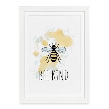 Abeille Abeille Enfant - Affiche encadrée (27 × 37 cm) - blanc - Devant