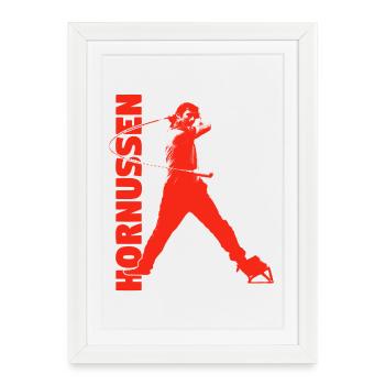 Hornussen - Affiche encadrée (27 × 37 cm) - blanc - Devant