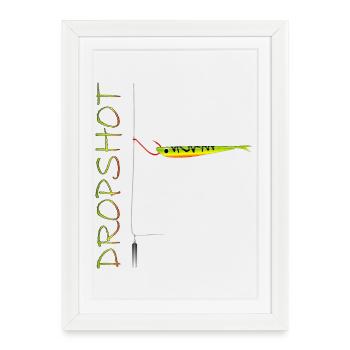 DropShot 1 - Affiche encadrée (27 × 37 cm) - blanc - Devant