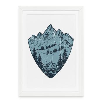 Bouclier des Mountain Trail Riders - Affiche encadrée (27 × 37 cm) - blanc - Devant