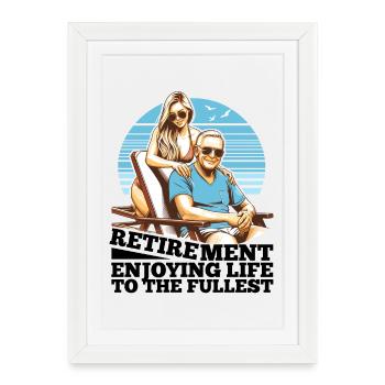 Retirement Life Enjoy Gift - Framed poster (27 × 37 cm) - white - Front