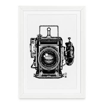 Vintage Camera - Framed poster (27 × 37 cm) - white - Front
