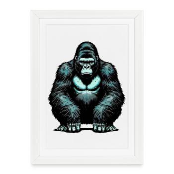 Gorilla - Framed poster (27 × 37 cm) - white - Front