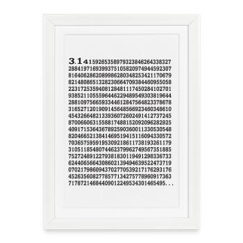 Happy Pi Day - Framed poster (27 × 37 cm) - white - Front