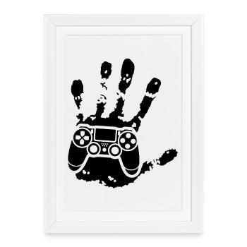 Le gamer qui est en toi (noir) - Affiche encadrée (27 × 37 cm) - blanc - Devant