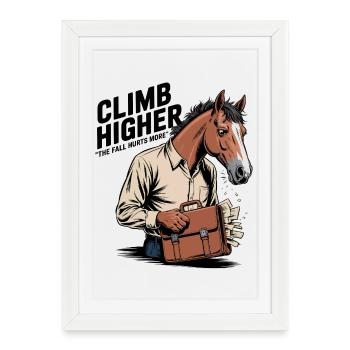 Business Horse - Framed poster (27 × 37 cm) - white - Front