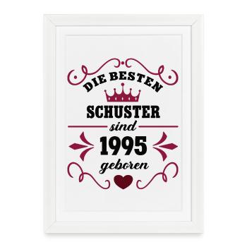 1995 Cordonnier Anniversaire Cordonnier Vintage 95 - Affiche encadrée (27 × 37 cm) - blanc - Devant