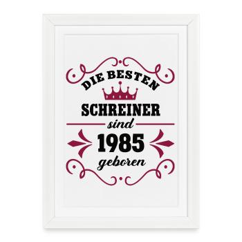 Charpentier Anniversaire Vintage 1985 Charpentier 85 - Affiche encadrée (27 × 37 cm) - blanc - Devant