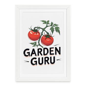 Tomates Garden Guru - Affiche encadrée (27 × 37 cm) - blanc - Devant