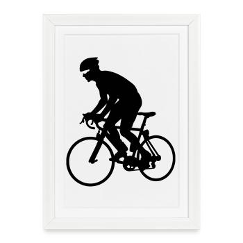 Coureur - Affiche encadrée (27 × 37 cm) - blanc - Devant