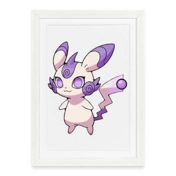 Aikachu - Framed poster (27 × 37 cm) - white - Front