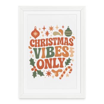 Ambiance de Noël uniquement rétro - Affiche encadrée (27 × 37 cm) - blanc - Devant