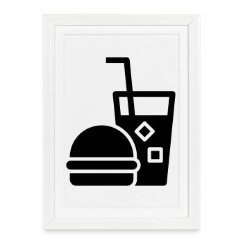 Fast food, burgers, food trucks - Framed poster (27 × 37 cm) - white - Front