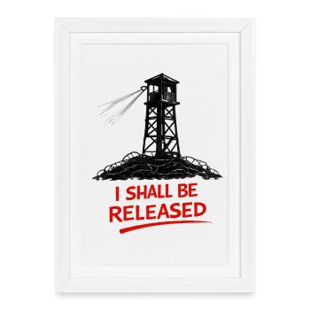 Cry for freedom at the watchtower - Framed poster (27 × 37 cm) - white - Front