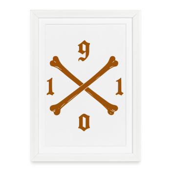 1910 Football Fan St. Pauli Hoodie, Shirt., Pillow - Framed poster (27 × 37 cm) - white - Front
