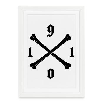 1910 St. Pauli Pirate Socks, T-Shirt, Backpack - Framed poster (27 × 37 cm) - white - Front
