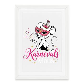 Souris de Carnaval - Cologne Girls, costume d’animal - Affiche encadrée (27 × 37 cm) - blanc - Devant