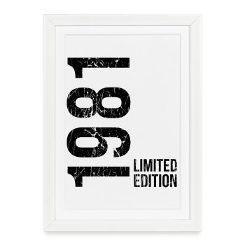 45 Years Birthday Vintage 1981 Vintage - Framed poster (27 × 37 cm) - white - Front