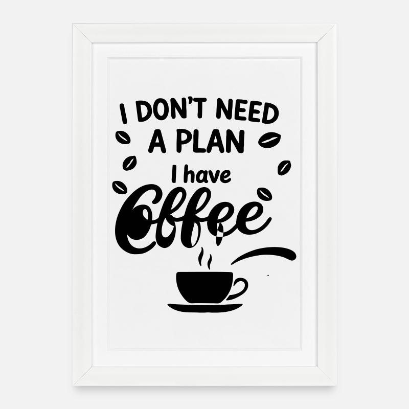 Coffee - Framed poster (27 × 37 cm) - white