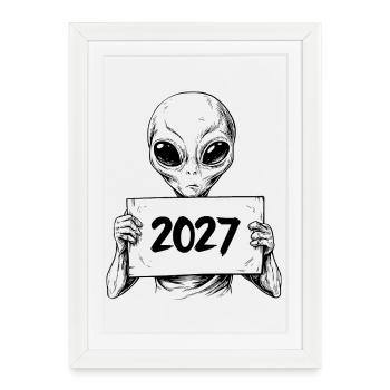 étranger - Affiche encadrée (27 × 37 cm) - blanc - Devant