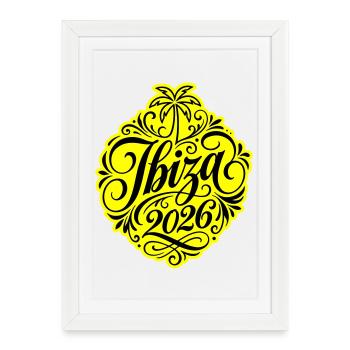 Ibiza 2026 - Affiche encadrée (27 × 37 cm) - blanc - Devant