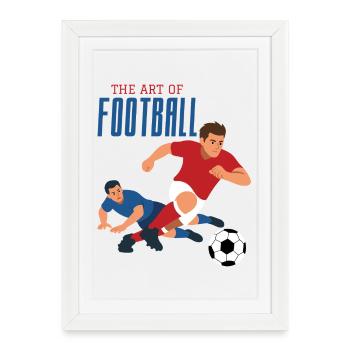 L’art du football, le dribble - Affiche encadrée (27 × 37 cm) - blanc - Devant