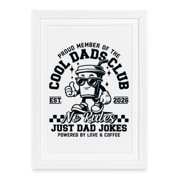 Dad 2026 Gift - Cool Dads Club - Framed poster (27 × 37 cm) - white - Front